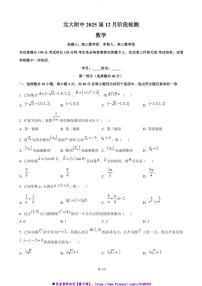 2024～2025学年北京市海淀区北京大学附属中学高三上12月月考数学试卷(含答案)