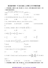 2025届湖北省随州市曾都区第一高级中学高三上12月联考(月考)数学试卷(含答案)
