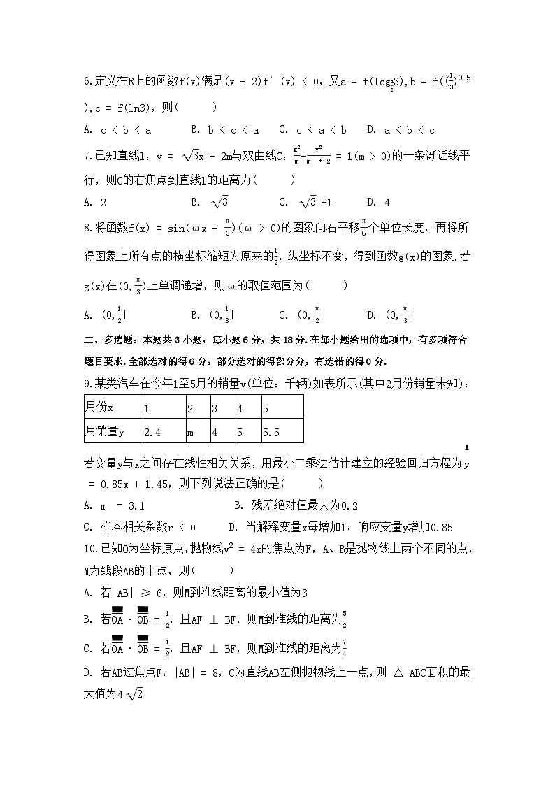 安徽省黟县中学2024-2025学年度高三12月数学月考卷(试卷+完整解析)第2页