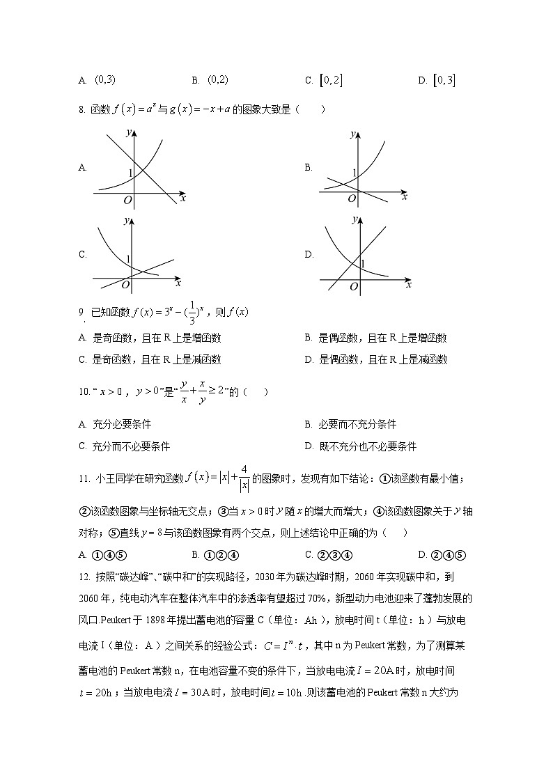 2024-2025学年北京市东城区高一上册期中数学检测试卷第2页