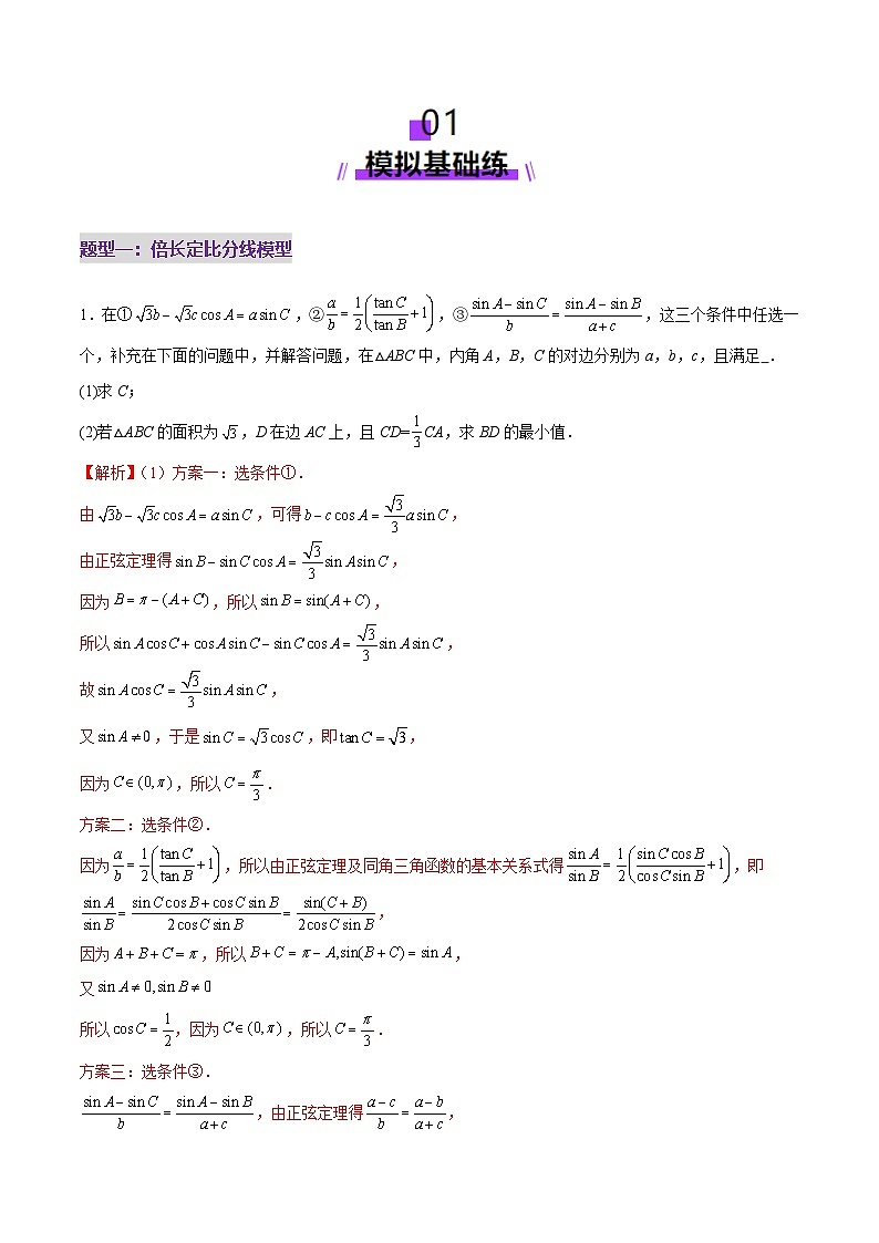 专题10 正余弦定理在解三角形中的高级灵活应用与最值问题(练习)-2025年高考数学二轮复习讲练(新高考通用)(解析版)第2页
