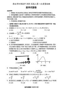 数学-安徽省淮北市和淮南市2025届高三上学期1月第一次模考试题
