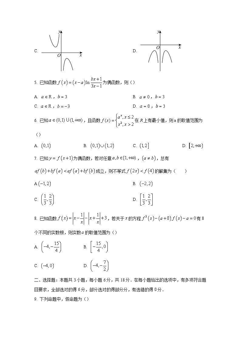 2024-2025学年辽宁省高一上学期12月月考数学检测试卷(附解析)第2页