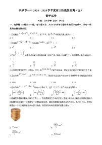 湖南省长沙市第一中学2024-2025学年高三上学期阶段性检测（五）数学试题（Word版附解析）