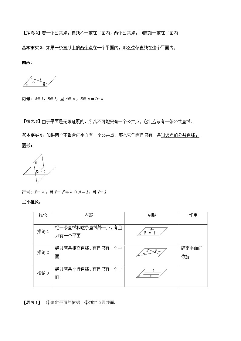 人教A版高中数学(必修第二册)导学案8.4.1平面(解析版)第3页