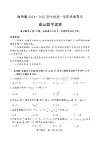 河北省廊坊市 2024-2025高三上学期期末数学试卷及答案