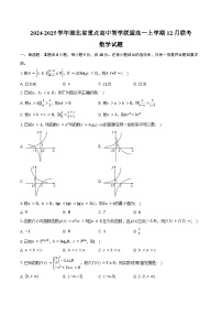 湖北省重点高中智学联盟2024-2025学年高一上学期12月月考数学试题（含答案）