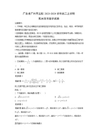 2023~2024学年广东省广州市五校高二上期末联考数学试卷（解析版）