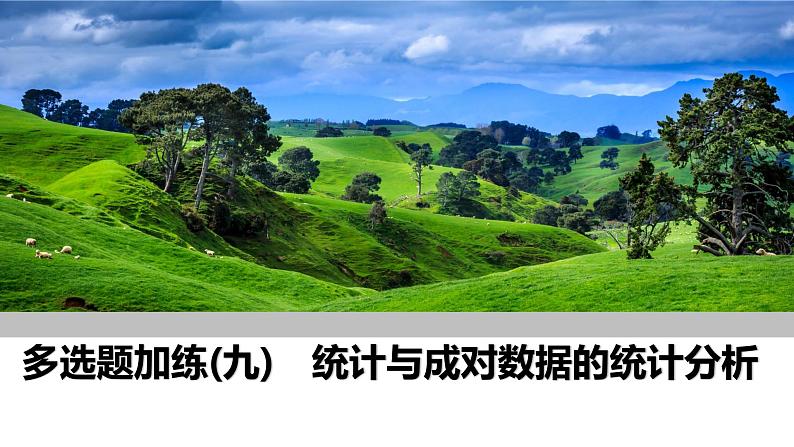 2025高考数学一轮复习-多选题加练(九)统计与成对数据的统计分析【课件】第1页