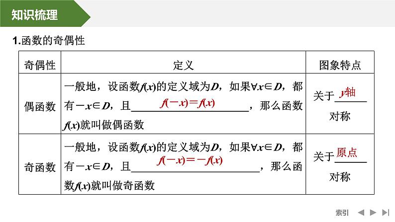 2025高考数学一轮复习-第2章-第4节 函数的奇偶性、周期性【课件】第5页