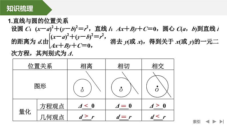 2025高考数学一轮复习-第8章-第4节 直线与圆、圆与圆的位置关系【课件】第5页