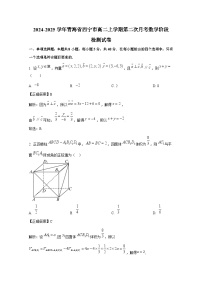 2024-2025学年青海省西宁市高二上学期第二次月考数学阶段检测试卷（附解析）