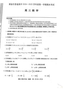 甘肃省酒泉市2024-2025学年高三上学期期末考试数学试题