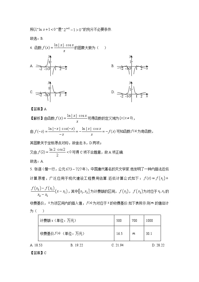 2023~2024学年贵州省毕节市金沙县高一上学期期末质量监测数学试卷(解析版)第2页