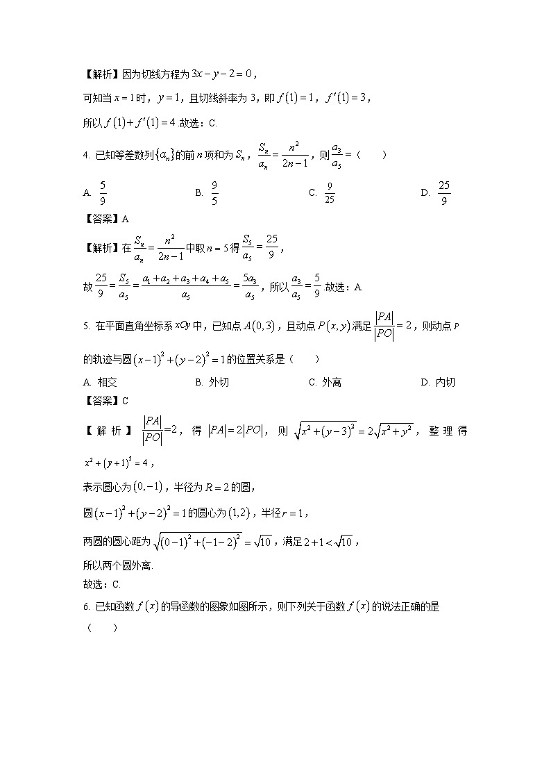 2024~2025学年安徽省县中联盟高二上学期12月月考数学试卷(解析版)第2页