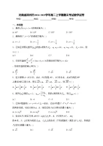 河南省郑州市2024-2025学年高二上学期期末考试数学试卷(含答案)