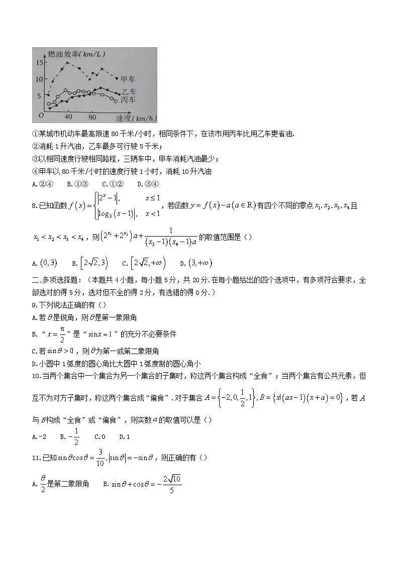 河南湿封市五县联考2023_2024学年高一数学上学期12月期中试题第2页