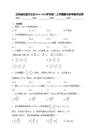 吉林省松原市五校2024-2025學(xué)年高二上學(xué)期期末聯(lián)考數(shù)學(xué)試卷(含答案)