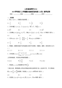 山东省淄博市2024-2025学年高三上学期期末摸底质量检测（1月）数学试卷(含答案)