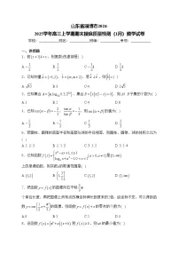 山东省淄博市2024-2025学年高三上学期期末摸底质量检测（1月）数学试卷(含答案)