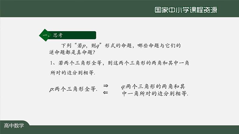 人教A版(2019)高一数学必修第一册-充分条件与必要条件(2)-【课件】第5页