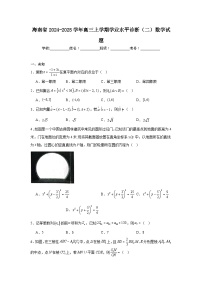 海南省2024-2025学年高三上学期学业水平诊断（二）数学试题
