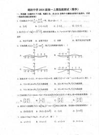 四川省绵阳中学2024-2025学年高一上学期1月选拔测试（期末）数学试题