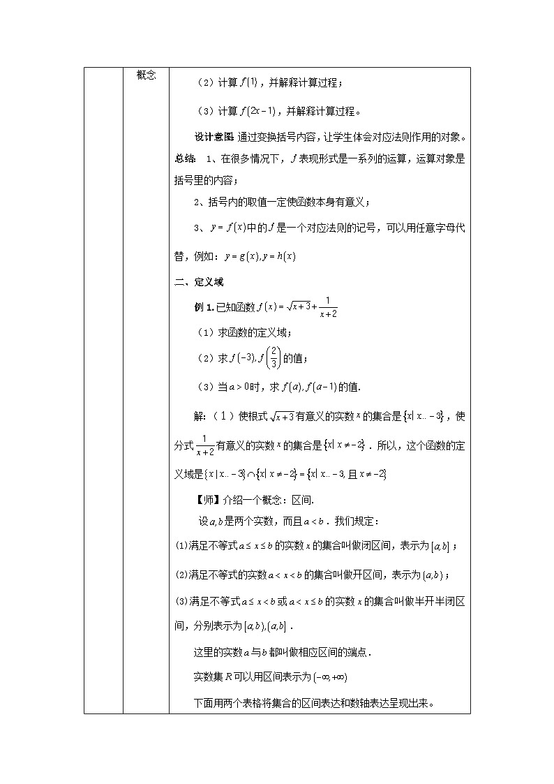 人教A版(2019)高一数学必修第一册函数三要素的确定(1)-教学设计第2页