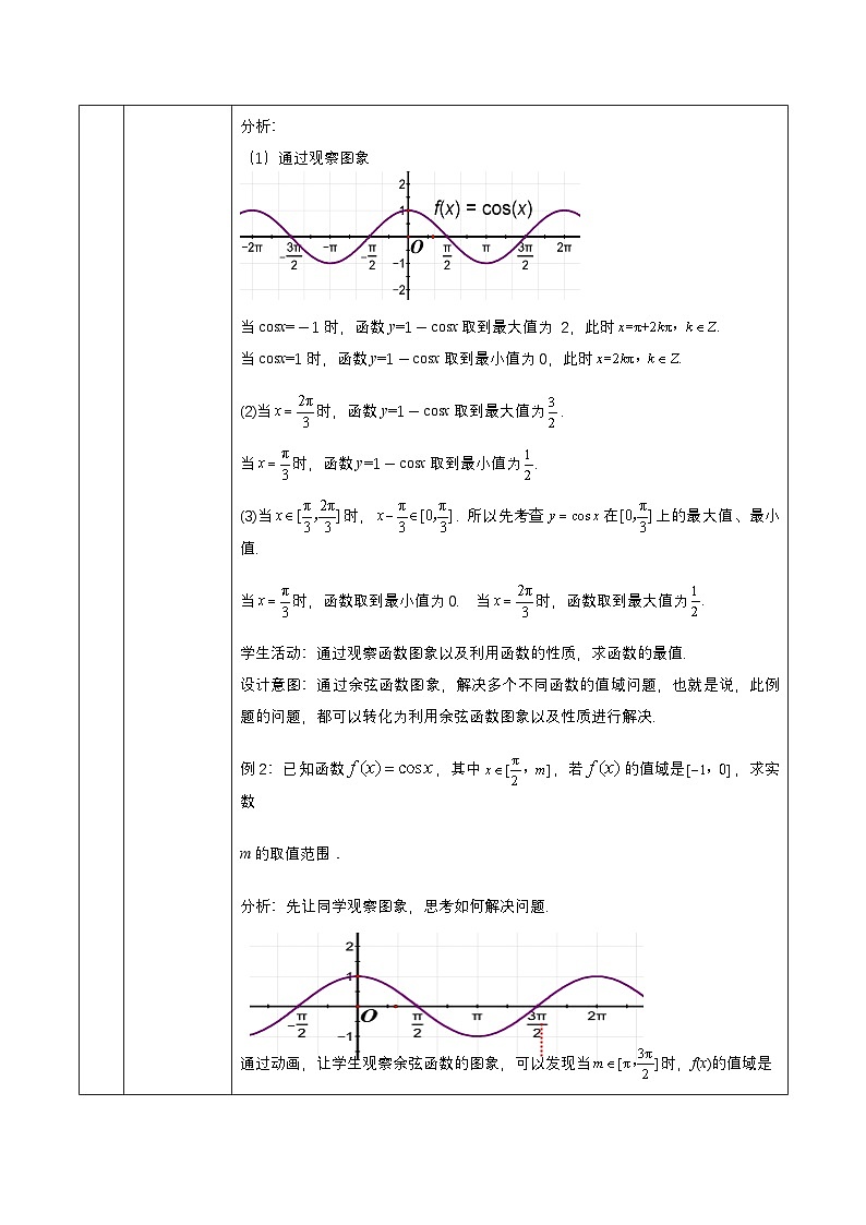 人教A版(2019)高一数学必修第一册三角函数的图象与性质应用(2)-教学设计第2页