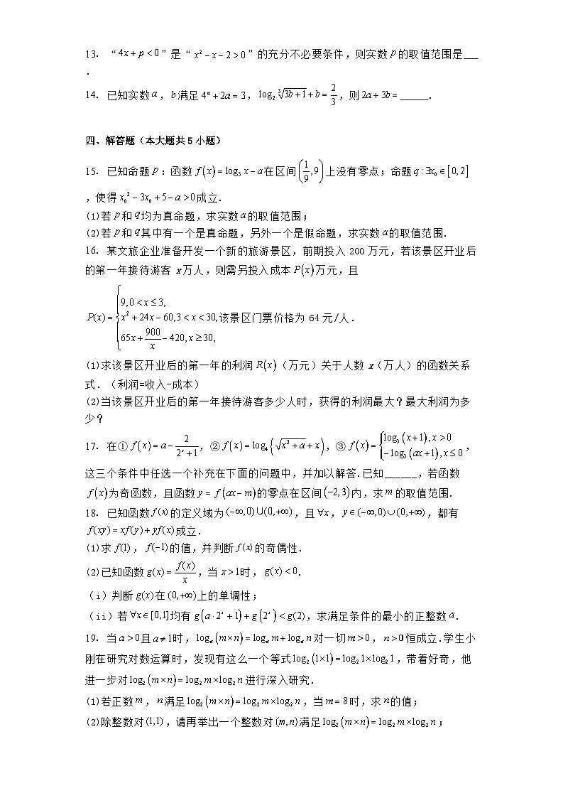 湖北省重点高中智学联盟2024−2025学年高一上学期12月联考 数学试题(含解析)第3页