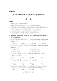 贵州省毕节市2025届高三上学期高考第一次诊断考试数学