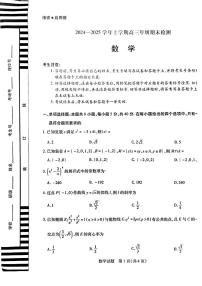2025天一大联考高三期末考试数学试卷及参考答案