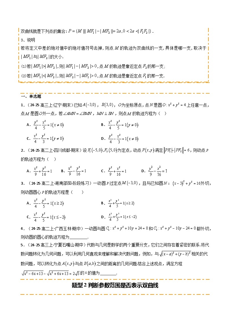 热点12 双曲线及其应用(9题型 高分技法 限时提升练)-2025年高考数学 热点 重点 难点 专练(天津专用)(原卷版)第2页