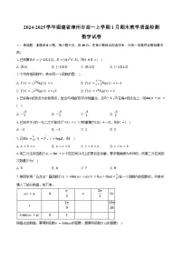 2024-2025学年福建省漳州市高一上学期1月期末教学质量检测数学试卷（含答案）