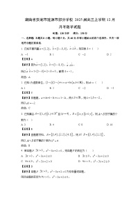 2025届湖南省娄底市涟源市部分学校高三上12月月考数学试卷（解析版）