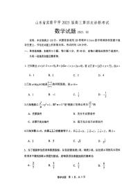 2025届山东省实验中学高三下学期高考模拟第四次诊断考试-数学试题+答案