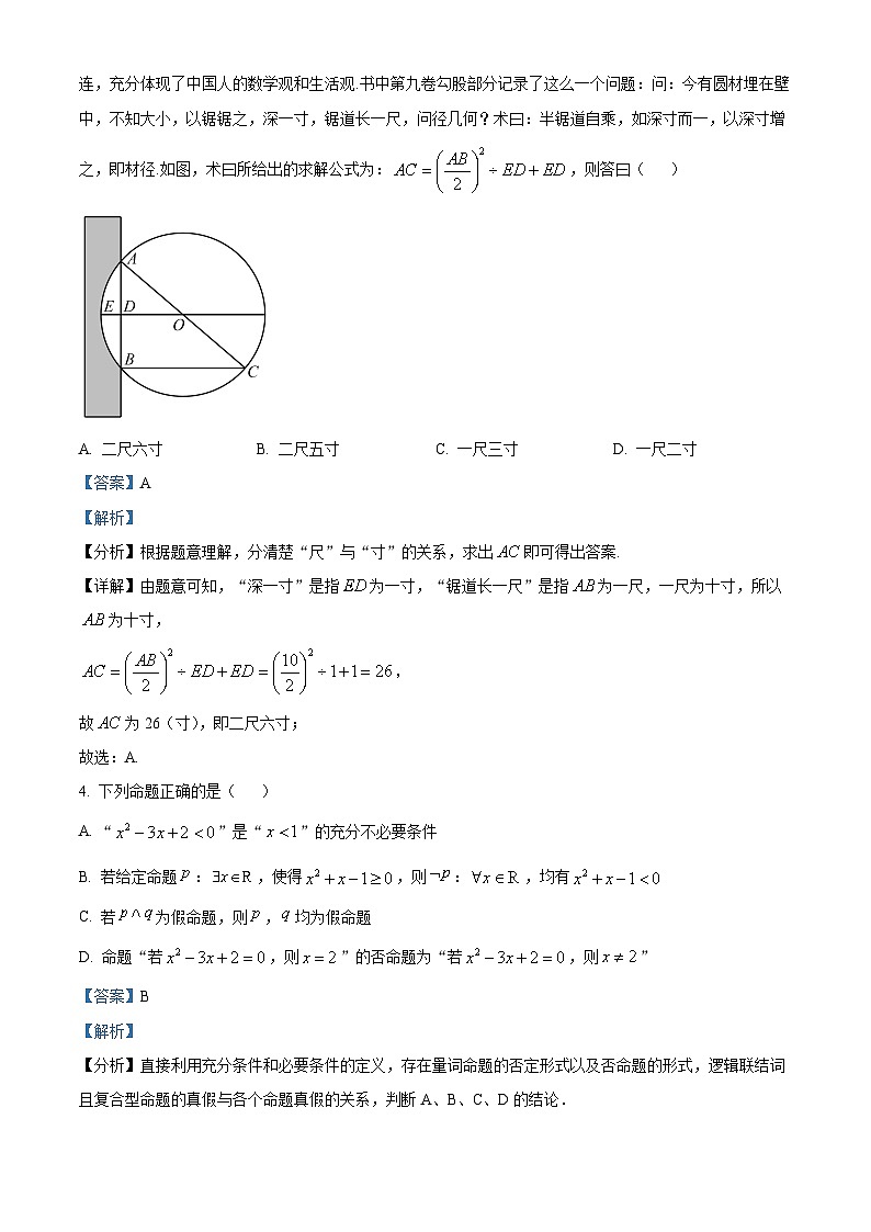 四川省仁寿县铧强中学2024-2025学年高二上学期1月期末考试数学试题(解析版)第2页