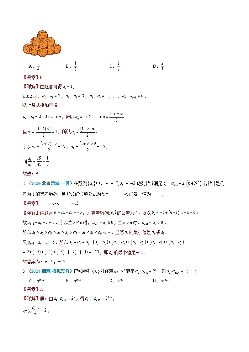 热点11数列的通项公式及求和(8题型 高分技法 限时提升练)-2025年高考数学 热点 重点 难点 专练(北京专用)(解析版)第2页