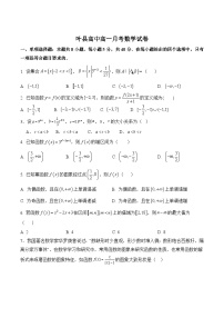 河南省叶县高级中学2024-2025学年高一上学期11月月考 数学试卷（含解析）