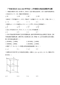 广东省茂名市2024-2025学年高二上学期期末质量监测数学试题