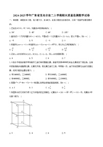 2024-2025学年广东省茂名市高二上学期期末质量监测数学试卷（含答案）