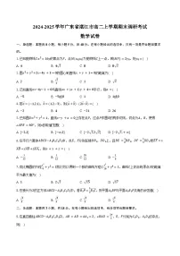2024-2025学年广东省湛江市高二上学期期末调研考试数学试卷（含答案）