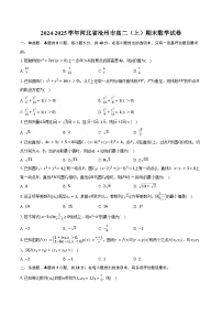 2024-2025学年河北省沧州市高二（上）期末数学试卷（含答案）