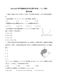2024-2025学年湖南省长沙市长郡中学高二（上）期末数学试卷（含答案）