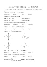 2024-2025学年山东省泰安市高一（上）期末数学试卷（含答案）