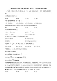 2024-2025学年天津市河西区高一（上）期末数学试卷（含答案）