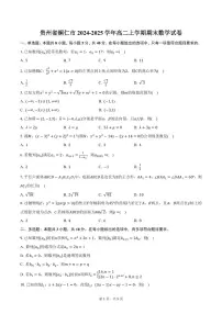 贵州省铜仁市2024-2025学年高二上学期期末数学试卷（含答案）