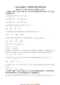 2025届广西进联考(月考)高三下上开学考试数学试卷(含答案)