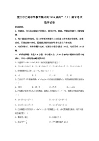 重庆市巴蜀中学教育集团2024-2025学年高二上学期期末数学试题（Word版附解析）