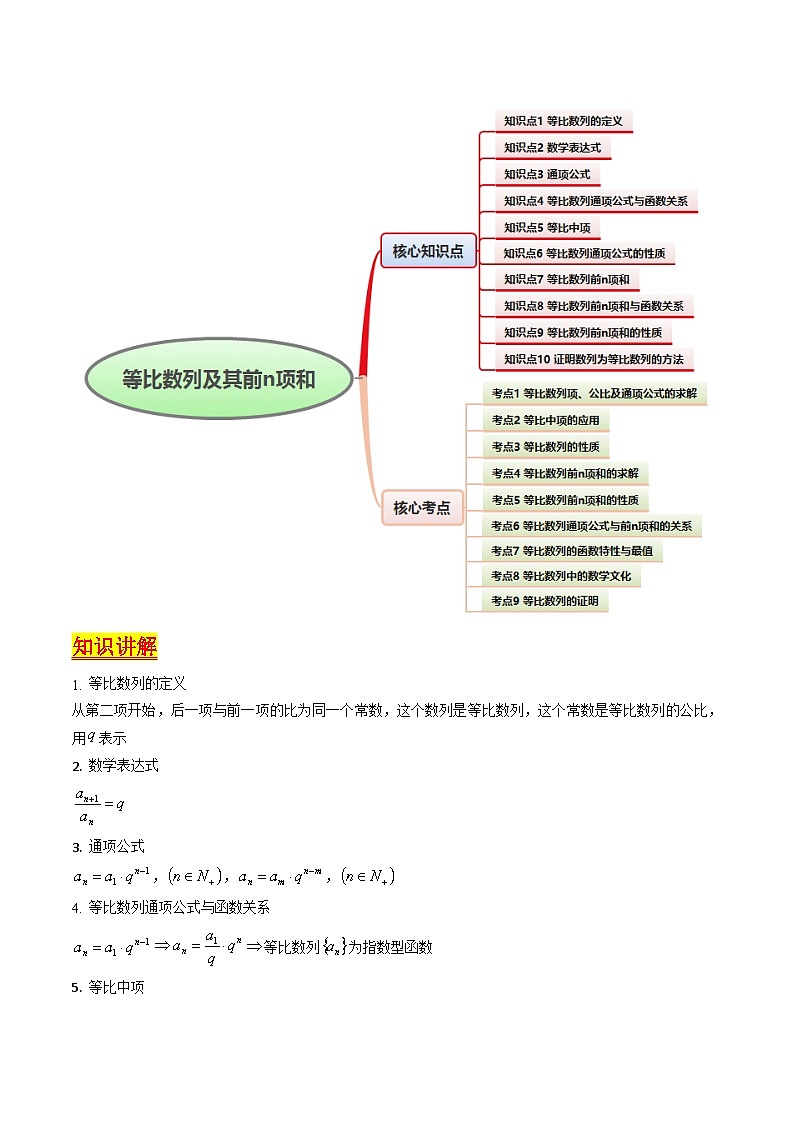 2025年高考数学第一轮复习考点讲与练第03讲等比数列及其前n项和(学生版+解析)第2页